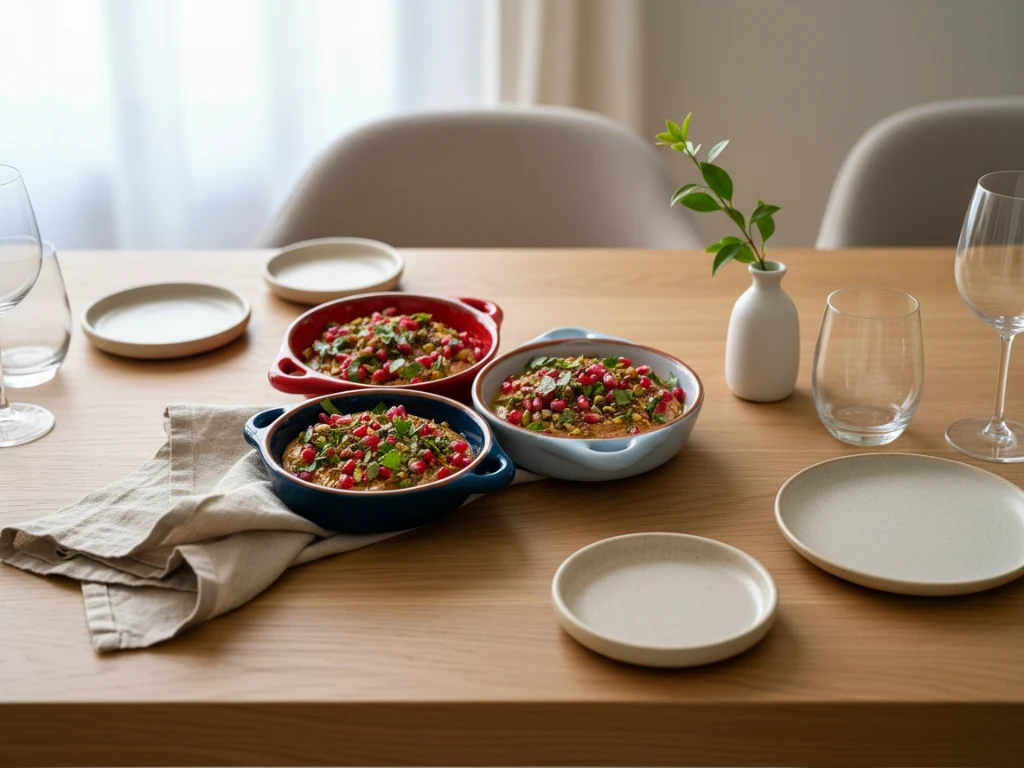 Hummus pomidorowy z pistacjami i granatem