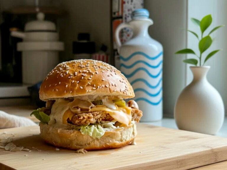 Burger roślinny „a’la ryba”