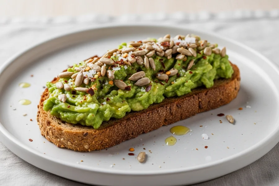 wtorek tost z awokado i slonecznikiem