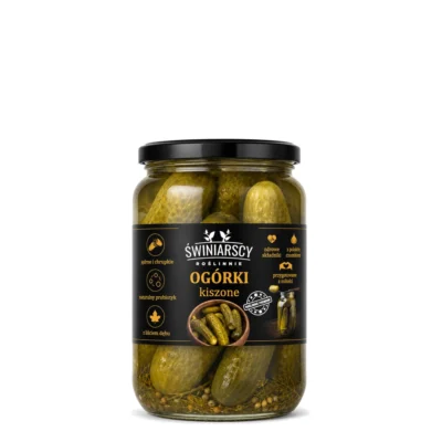 Ogórki kiszone Świniarscy Roślinnie w słoiku 810 g