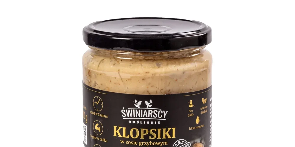 Roślinne klopsiki w sosie grzybowym
