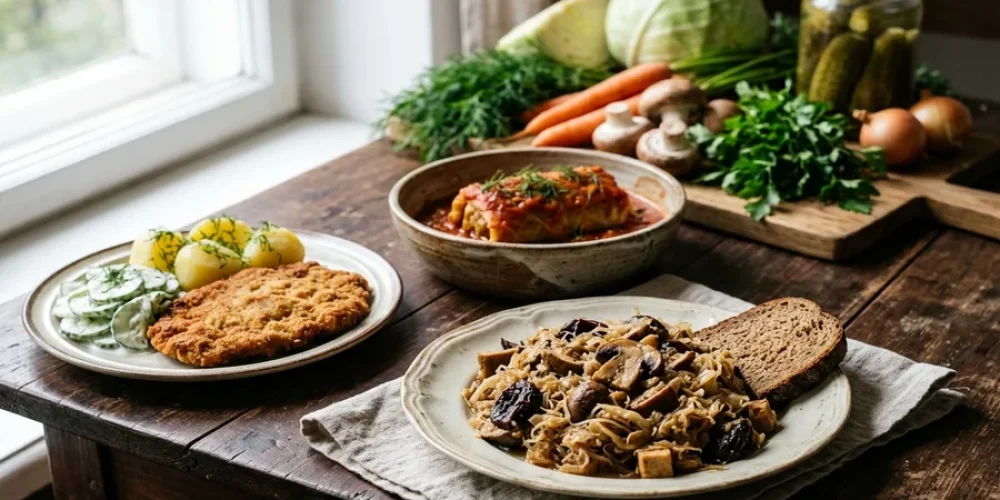 Wegańskie polskie klasyki: bigos, gołąbki, schabowy